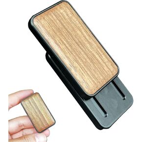 Metal Frame Walnut Haptic Slider Push Game EDC Fidget Clicker Adult Fidget Toys ADHD Tool Anti-Anxiety Office Desk Toys Adult Stress Relief Toys (Black Frame)