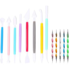 Clay Tools Clay Sculpting Tools Polymer Clay Tools Double Sided Clay Sculpting Tools Dotting Tools Plastic Air Dry Clay Tools Ceramics Tools Modeling Clay Tools Colorful