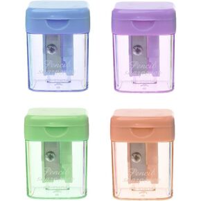 1Pc Random Color Mini Manual Portable Pencil Sharpener for Student Office Stationery Pencil Sharpeners Writing Supplies