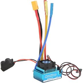 VGEBY RC Brushless ESC, 120A RC Brushless ESC Programmable Waterproof Dustproof 9th Level Acceleration Plug ESC Complete Motors Complete Motors for 1/10 1/8 RC Car,
