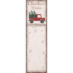 Primitives By Kathy 2.75 Inches x 9.50 Inches Magnet Paper Christmas Wishes List Notepad Gift Accessory