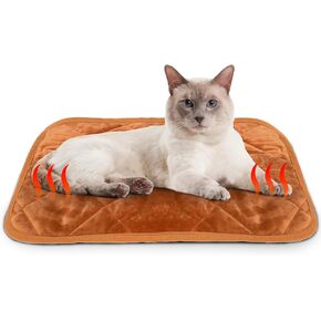 NAMOTEK Self-Warming Cat Bed Indoor/Outdoor Super Soft Self Heating Pet Mat Washable Thermal Pad for Cat & Dog 21x15.7 inch