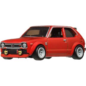 Hot Wheels Premium Car Culture Collectible Toy Car, 1:64 Scale Die-Cast '73 Honda Civic Custom, Japan Historics 4 Vehicle with Real Riders Tires