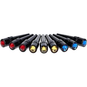 WE Games Metal Cribbage Pegs with Crystals - Set of 9 Black Metal Cribbage Pegs, 3 Red, 3 Cobalt Blue, 3 Topaz, Perfect for Cribbage Board Game Set & Travel Cribbage