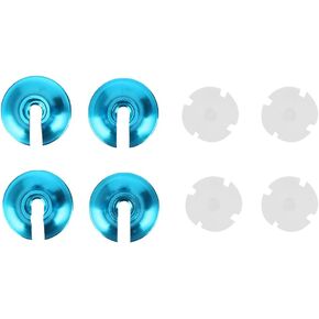VGEBY 4Pcs Spring Retainers, Light Weight Aluminum Shock Retainers with Piston Heads RC Car Upgrade Accessory Fit for TRXXAS Slash 2WD RC Car Upgrade Accessory 3768(B Blue) Rc Lower Spring Retainer