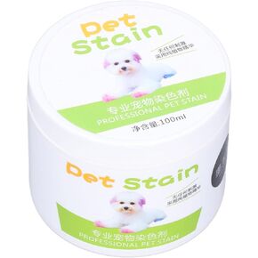 Dog Hair Coloring Agent, Fashionable DIY Pet Grooming Easy to Use Pet Hair Dye Permanent for Pet Grooming (Jet Black)
