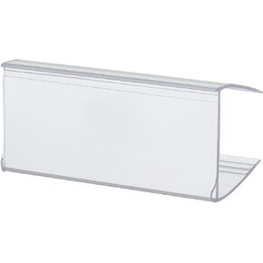 PATIKIL 2.36"L x 1"W Plastic Shelf Label Tags, 40 Pack Clear Tags Sign Shelf Label Holders Clips with Blank Labels Fit for 0.78" to 0.98" Shelving