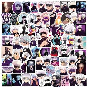 123Pcs Gojo Satoru Stickers Pack, Cute Cartoon Anime Vinyl Waterproof Sticker Decals for Water Bottle, Laptop, Phone, Scrapbooking, Journaling Choice for Adults for Party Supply Decor