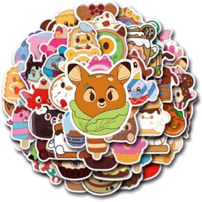 50pcs Munchling Stickers for Water Bottles, Cute Cartoon Character Waterproof Vinyl Graffiti Decals for Kids Teens Notebook Laptop Phone Luggage Guitar Journal Skateboard Bike Bumper
