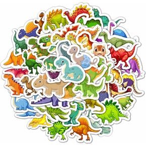 100 Pcs Cute Dinosaur Stickers for Kids, Waterproof Vinyl Dino Stickers for Water Bottles, Dinosaur Birthday Party Favors, Childrens Laptop Decals