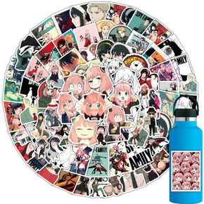 102pcs SPY×Family Stickers for Teens Kids，Funny Anya Spy Decals for Teens，Vinyl Waterproof Yor Anime Sticker for Laptop，Phone，Hard Hat，Skateboard，Scrapbooking，Gifts for Kids/Adults