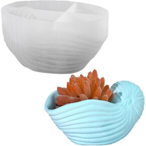 3D Animal Flower Pot Vase Silicone Mold for Resin Plaster Concrete Cement Clay, Succulents Planter Mold Epoxy Resin Kit for DIY Candle Pen Holder Succulent Pot (Bighead)