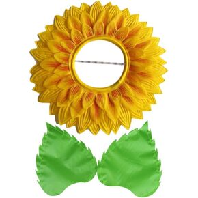 1 Set Sunflower Costume for Dance Party Festival Games Sunflower Headgear Kids Funny Headgear Flower Costume