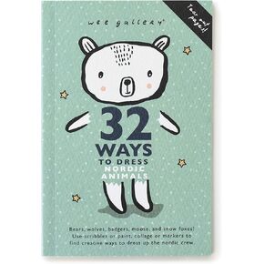 Wee Gallery, 32 Ways to Dress Up Woodland Animals - Creative Coloring Book for Kids, Toddler, Preschool Children, Arts and Craft Activity for Travel, Homeschool Play, Motor Skills, with Tear Out Pages
