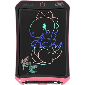 تابلت كتابة LCD JRD&BS WINL للأطفال من سن 5 إلى 16 عامًا للفتيات والأولاد ولوحة رسم 8.5 بوصة مع زر مسح القفل للبالغين للمدرسة والمكتب مثل الحساب أو الرسوم البيانية أو لوحة الرسائل، وردي D01