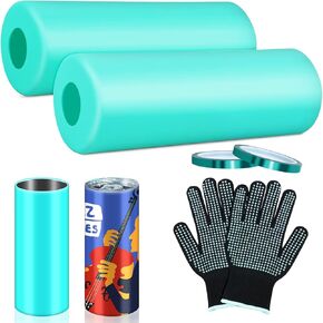 Hysagtek 2 x Sublimation Silicone Wraps for Tumblers 20oz Seamless Sublimation, Silicone Tumbler Wraps, Silicone Sleeves for Sublimation, with Gloves, Heat Tape for Sublimation Tumbler Heat Press