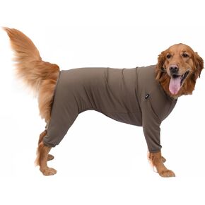 Dog Pet Full Cover Clothes Pajama Shirt for Large Dogs - Brown XXXL