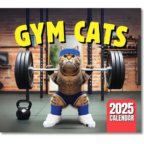 Gym Cats Calendar 2025 Funny Cat Themed Gifts For Cat Lovers