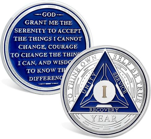 CHURYUML 1 Month Sobriety Coin One Month Sobriety Chip 30 Day AA Coins and Medallions Sobriety Gifts for Men Women Sober Token Alcoholics Anonymous Addiction Recovery Gift in Saudi Arabia