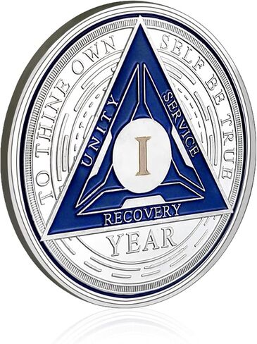 CHURYUML 1 Month Sobriety Coin One Month Sobriety Chip 30 Day AA Coins and Medallions Sobriety Gifts for Men Women Sober Token Alcoholics Anonymous Addiction Recovery Gift in Saudi Arabia