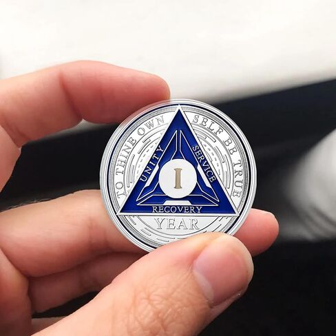 CHURYUML 1 Month Sobriety Coin One Month Sobriety Chip 30 Day AA Coins and Medallions Sobriety Gifts for Men Women Sober Token Alcoholics Anonymous Addiction Recovery Gift in Saudi Arabia