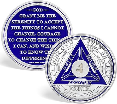 CHURYUML عملة رصانة شهر واحد، شريحة رصانة شهر واحد، 30 يومًا عملات AA وميداليات، هدايا رصانة للرجال والنساء، رمز رصين لمدمني الكحول، هدية استرداد الإدمان المجهولة in Kuwait