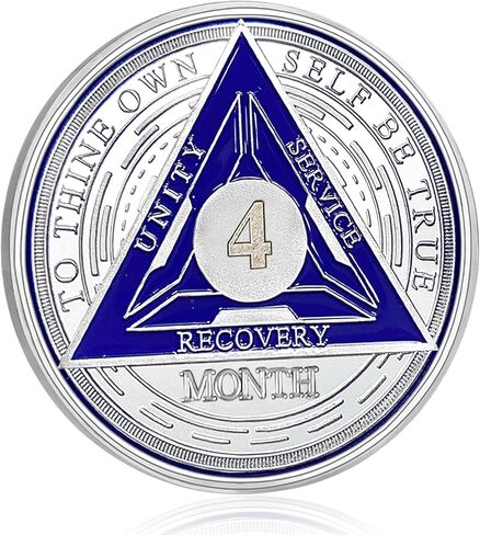 CHURYUML عملة رصانة شهر واحد، شريحة رصانة شهر واحد، 30 يومًا عملات AA وميداليات، هدايا رصانة للرجال والنساء، رمز رصين لمدمني الكحول، هدية استرداد الإدمان المجهولة in Kuwait