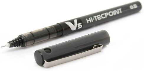 Pilot V5 Liquid Ink Rollerball 0.5 mm Tip - Black, Box of 12 in Saudi Arabia