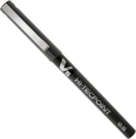 Pilot V5 Liquid Ink Rollerball 0.5 mm Tip - Black, Box of 12 in Saudi Arabia