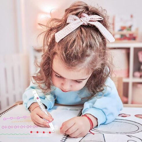 مجموعة أقلام تمييز منحنية، 6 ألوان أقلام منحنية متدفقة وعلامات تمييز، قلم تمييز منحنى للأطفال المراهقين البالغين، رائع لتزيين كتب التلوين وكتابة سجل القصاصات in Kuwait