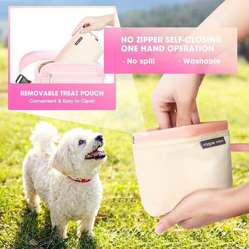 Dog Treat Pouch & Dog Walking Bag,Removable Treat Pouches for Pet Training,Stylish Puppy Walking Fanny Pack with Used Waste Bag Holder,Black in Saudi Arabia