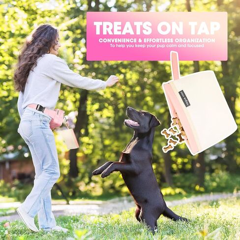 Dog Treat Pouch & Dog Walking Bag,Removable Treat Pouches for Pet Training,Stylish Puppy Walking Fanny Pack with Used Waste Bag Holder,Black in Saudi Arabia