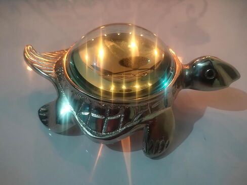 Decorative Turtle Magnifier Paperweight – 10X Zoom Antique Silver, Ideal for Reading, Vintage Desk Accessory, Perfect Office & Home Décor Piece (Silver) in Saudi Arabia