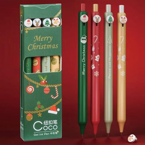4 Pcs Gel Ink Pens Coffee Retractable Pens Cute Coffee Pen 0.5mm Ballpoint Pen Office School Supplies for Women Girls Boy Men (Coffee) in Saudi Arabia