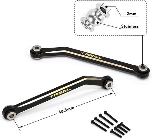 وصلات خلوص عالية من النحاس الحقيقي FCX24، مجموعة روابط سفلية للهيكل (4p) لـ 1/24 FMS FCX24 in Saudi Arabia