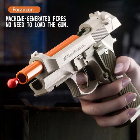 Soft Bullet Toy Gun for Boys,Fidget Toy Gun,Toy Pistol with Ejection Function,Stress Relieving Toys for People with Anxiety, Best Gift for Kids Boys Grils (Brownro'w) in Saudi Arabia