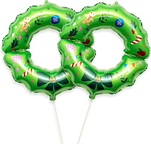 HOUSE OF PARTY Gingerbread balloon arch - 80 Pcs | Red, Green & Gold Candy Cane, Gingerbread Mylar Balloons for Gingerbread Christmas Decorations in Kuwait