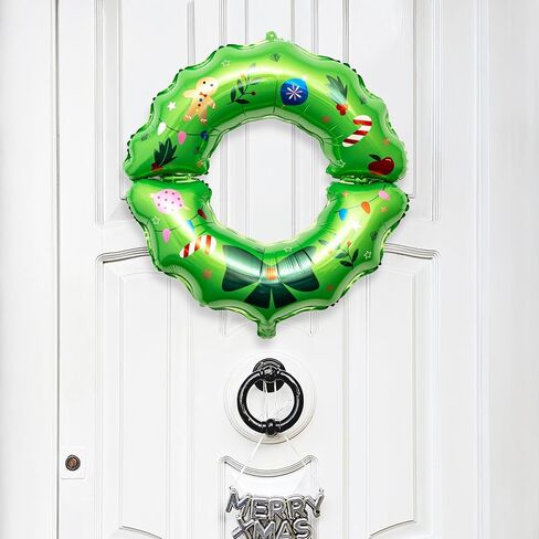 HOUSE OF PARTY Gingerbread balloon arch - 80 Pcs | Red, Green & Gold Candy Cane, Gingerbread Mylar Balloons for Gingerbread Christmas Decorations in Kuwait