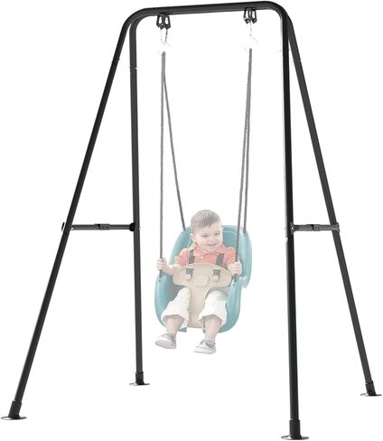 Foldable Children's Swing Stand, Heavy-Duty Metal Swing Frame for Kids - Suitable for Indoor and Outdoor Use in Kuwait