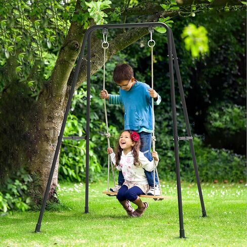 Foldable Children's Swing Stand, Heavy-Duty Metal Swing Frame for Kids - Suitable for Indoor and Outdoor Use in Kuwait
