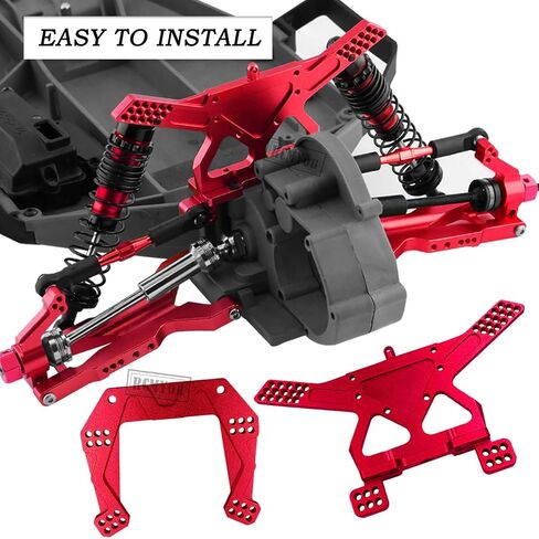 Upgrades Part for 1/10 Slash 2WD,Alloy Big Bore RC Shocks Absorber,Suspension Arm,Caster Block,Steering Blocks,Rear Stub Axle Carriers,Steering Bellcranks,Shocks Tower,Red in Saudi Arabia