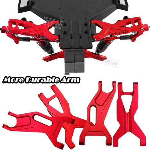 Upgrades Part for 1/10 Slash 2WD,Alloy Big Bore RC Shocks Absorber,Suspension Arm,Caster Block,Steering Blocks,Rear Stub Axle Carriers,Steering Bellcranks,Shocks Tower,Red in Saudi Arabia