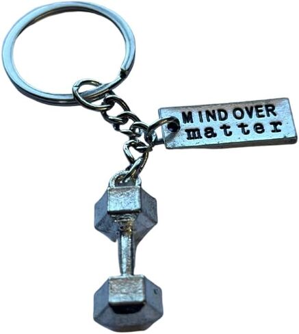 FKC Dumbbell Silver Keychain + Motivational Tag in Saudi Arabia