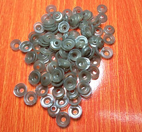 130PCS D-Shape 5 Sizes 8-16mm Plastic Safety Noses Eyes with Washers for Bear Doll Animal Puppet Crafts DIY Sewing Crafting Buttons (Pink/Red) in Kuwait