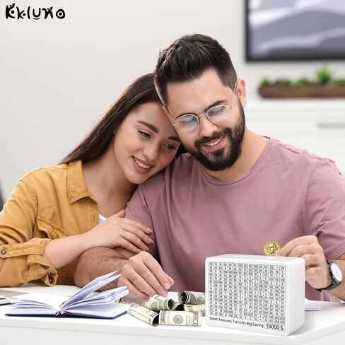 صندوق تحدي التوفير 10000 صندوق توفير المال الخشبي 10 كيلو لـ 10000 5000 4000 3000 2000 1000 800 500 قيمة نقدية kakeibo Piggy Bank للبالغين والأطفال والأولاد والبنات لا يلزم تجميع in Saudi Arabia