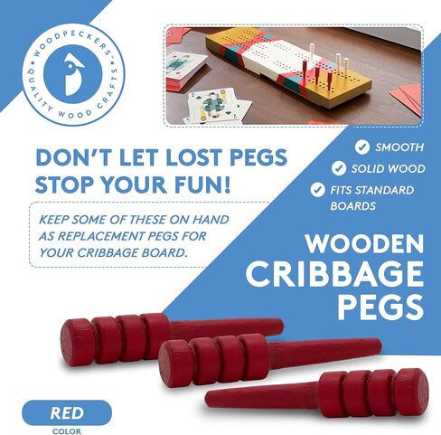 Wood Cribbage Pegs, Pack of 12 Walnut Colored Pegs for New Set or Replacement Pieces by Woodpeckers in Saudi Arabia