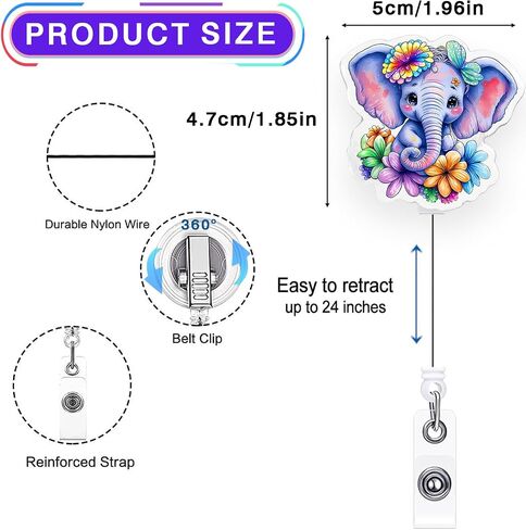 Funny Drop the Beat Adenosine Badge Reel Retractable for ER Nurse, Cardiology Doctor & Medical Worker | Cardiac Monitor EKG Nurse ID Badge Holder with Alligator Clip & 24" Durable Nylon Cord | Acrylic in Saudi Arabia