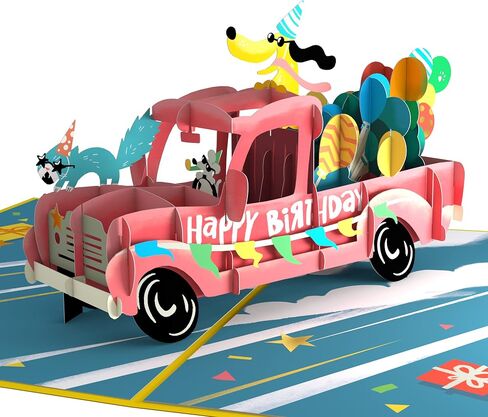Lovepop Happy Birthday Pop-Up Card for Her and Him - 3D Happy Birthday Greeting Cards for Boys, Girls, Men, Women - Plane Awesome Day - 5" x 7" Airplane Card - Blank Note Card & Envelope Included in Saudi Arabia
