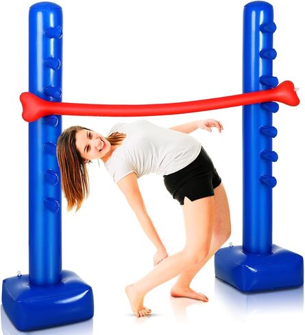 Jenaai نفخ لعبة ليمبو للصيف الأزرق لعبة ليمبو لديكور حفلة هاواي السفر حمام السباحة الشاطئ حفلة نزهة داخلي في الهواء الطلق الإجازات ألعاب الحفلات للأطفال البالغين in Kuwait