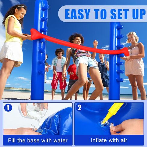 Jenaai نفخ لعبة ليمبو للصيف الأزرق لعبة ليمبو لديكور حفلة هاواي السفر حمام السباحة الشاطئ حفلة نزهة داخلي في الهواء الطلق الإجازات ألعاب الحفلات للأطفال البالغين in Kuwait